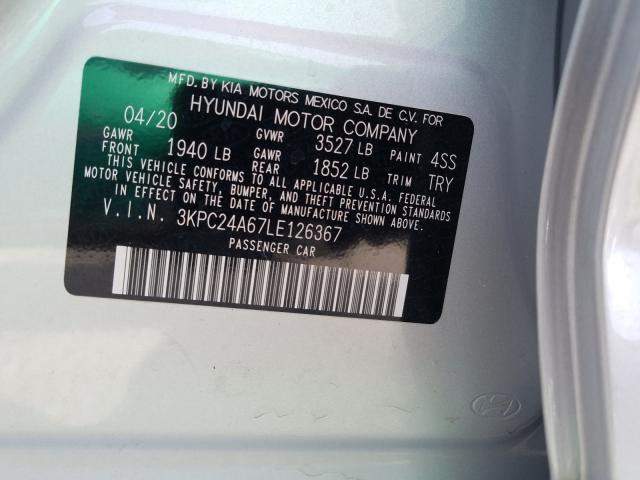 Photo 9 VIN: 3KPC24A67LE126367 - HYUNDAI ACCENT SE 