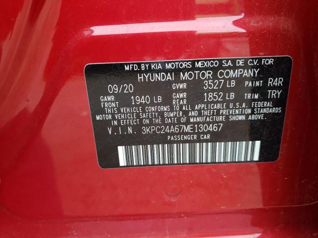 Photo 11 VIN: 3KPC24A67ME130467 - HYUNDAI ACCENT SE 