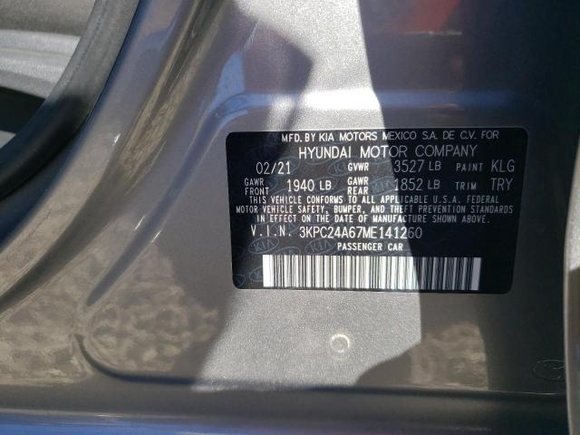 Photo 11 VIN: 3KPC24A67ME141260 - HYUNDAI ACCENT SE 