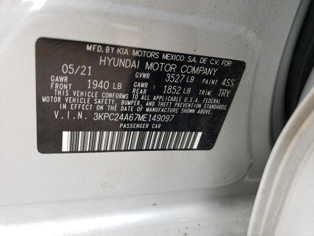 Photo 11 VIN: 3KPC24A67ME149097 - HYUNDAI ACCENT SE 