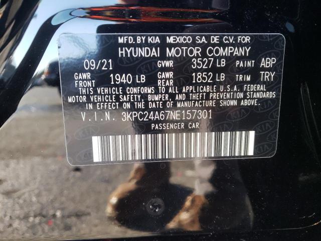 Photo 9 VIN: 3KPC24A67NE157301 - HYUNDAI ACCENT SE 