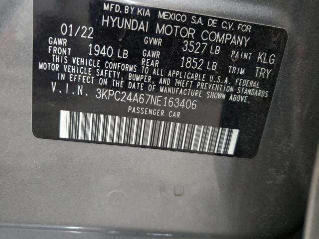 Photo 12 VIN: 3KPC24A67NE163406 - HYUNDAI ACCENT SE 