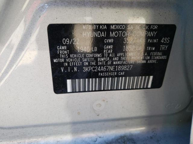 Photo 11 VIN: 3KPC24A67NE189827 - HYUNDAI ACCENT SE 