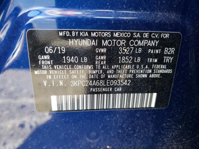 Photo 9 VIN: 3KPC24A68LE093542 - HYUNDAI ACCENT SE 