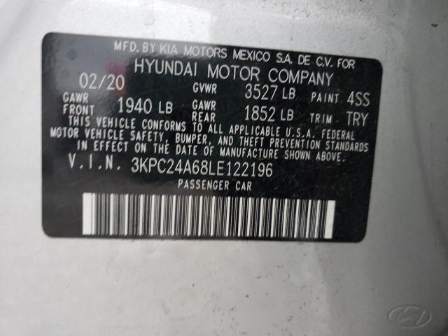 Photo 9 VIN: 3KPC24A68LE122196 - HYUNDAI ACCENT SE 