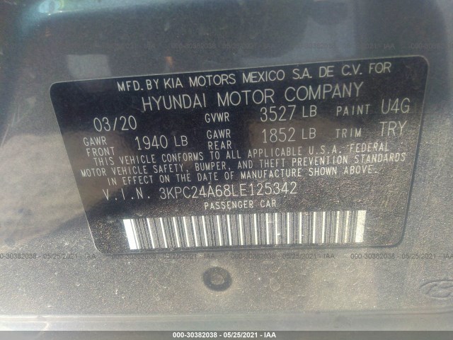 Photo 8 VIN: 3KPC24A68LE125342 - HYUNDAI ACCENT 