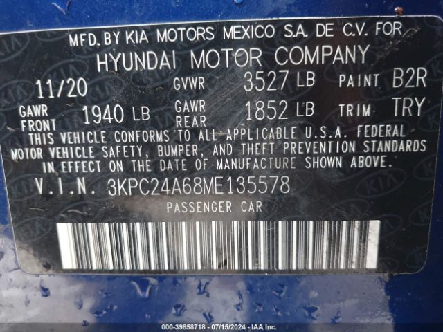 Photo 8 VIN: 3KPC24A68ME135578 - HYUNDAI ACCENT 