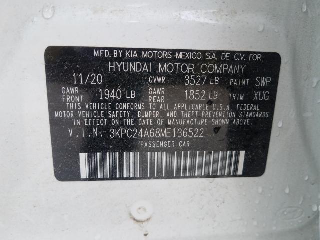 Photo 9 VIN: 3KPC24A68ME136522 - HYUNDAI ACCENT SE 