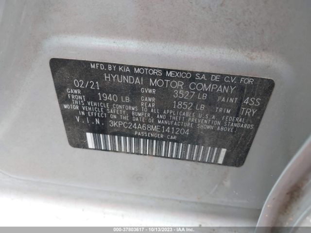 Photo 8 VIN: 3KPC24A68ME141204 - HYUNDAI ACCENT 