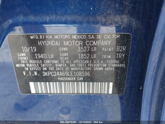 Photo 8 VIN: 3KPC24A69LE108596 - HYUNDAI ACCENT 