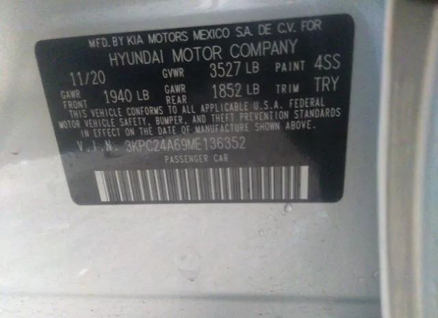 Photo 8 VIN: 3KPC24A69ME136352 - HYUNDAI ACCENT 