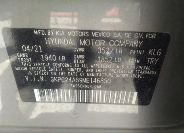 Photo 8 VIN: 3KPC24A69ME146850 - HYUNDAI ACCENT 