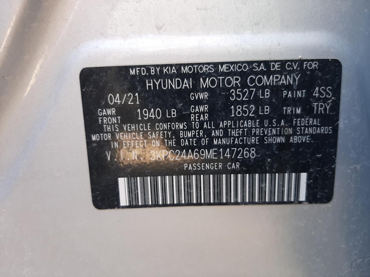 Photo 12 VIN: 3KPC24A69ME147268 - HYUNDAI ACCENT 