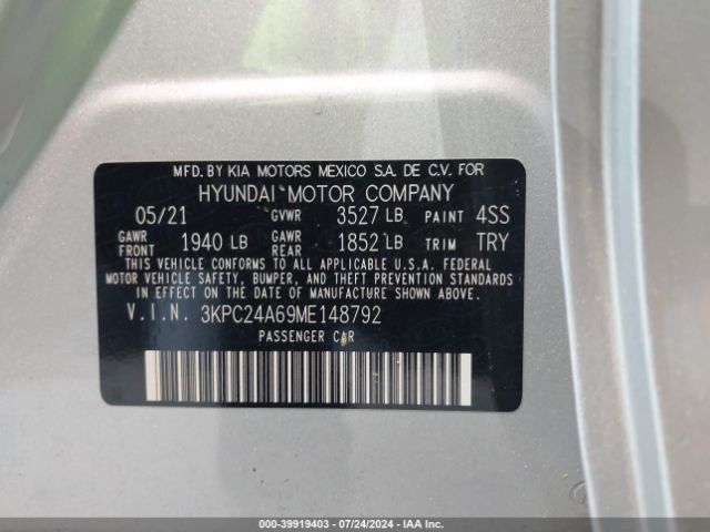 Photo 8 VIN: 3KPC24A69ME148792 - HYUNDAI ACCENT 