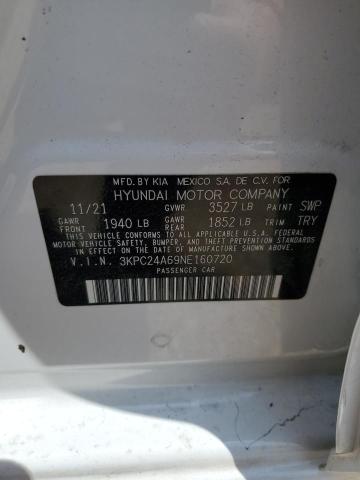 Photo 12 VIN: 3KPC24A69NE160720 - HYUNDAI ACCENT SE 