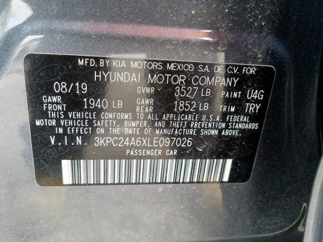 Photo 9 VIN: 3KPC24A6XLE097026 - HYUNDAI ACCENT 