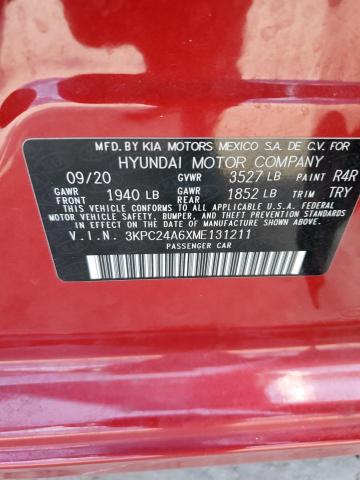 Photo 12 VIN: 3KPC24A6XME131211 - HYUNDAI ACCENT 