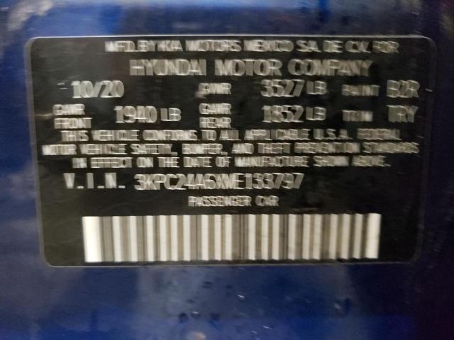 Photo 11 VIN: 3KPC24A6XME133797 - HYUNDAI ACCENT SE 