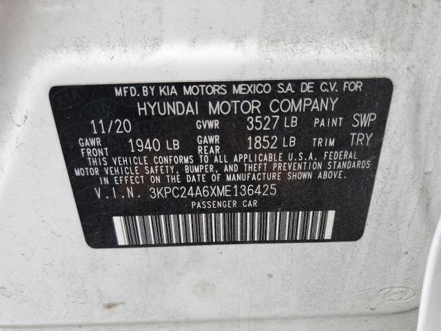 Photo 9 VIN: 3KPC24A6XME136425 - HYUNDAI ACCENT SE 