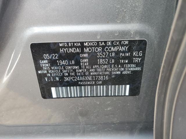 Photo 11 VIN: 3KPC24A6XNE173816 - HYUNDAI ACCENT 