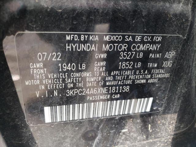 Photo 11 VIN: 3KPC24A6XNE181138 - HYUNDAI ACCENT SE 