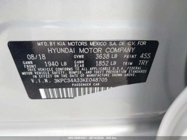 Photo 8 VIN: 3KPC34A33KE048705 - HYUNDAI ACCENT 