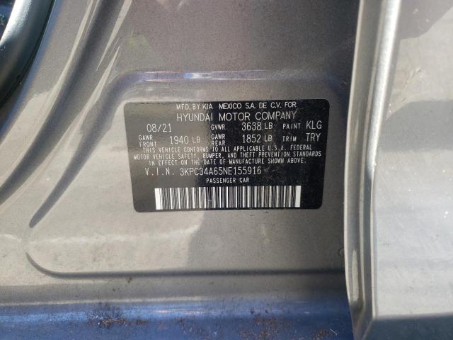 Photo 11 VIN: 3KPC34A65NE155916 - HYUNDAI ACCENT LIM 