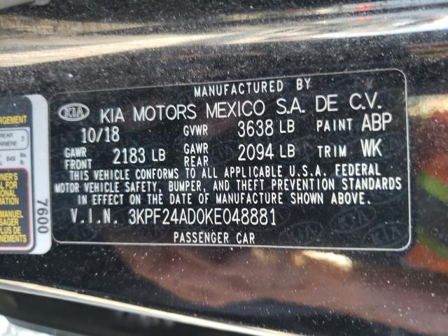 Photo 9 VIN: 3KPF24AD0KE048881 - KIA FORTE FE 