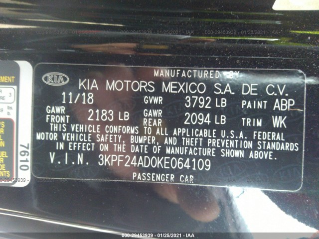 Photo 8 VIN: 3KPF24AD0KE064109 - KIA FORTE 