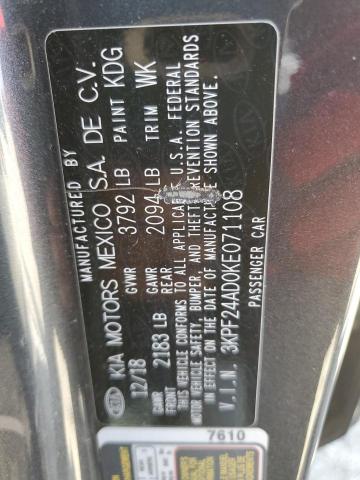 Photo 11 VIN: 3KPF24AD0KE071108 - KIA FORTE FE 