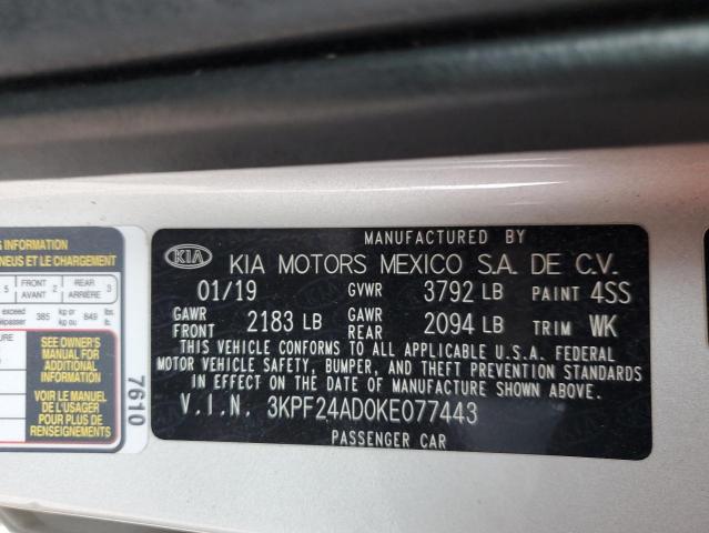 Photo 12 VIN: 3KPF24AD0KE077443 - KIA FORTE 