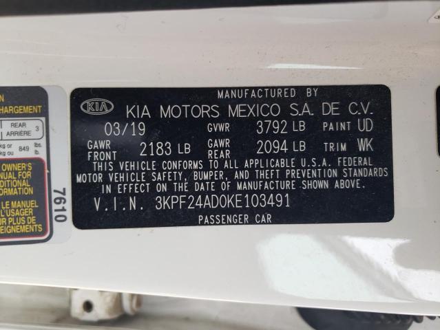 Photo 11 VIN: 3KPF24AD0KE103491 - KIA FORTE FE 