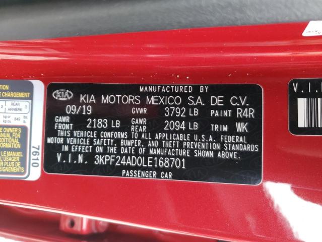 Photo 9 VIN: 3KPF24AD0LE168701 - KIA FORTE FE 