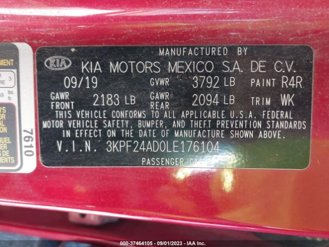 Photo 8 VIN: 3KPF24AD0LE176104 - KIA FORTE 