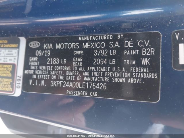 Photo 8 VIN: 3KPF24AD0LE176426 - KIA FORTE 