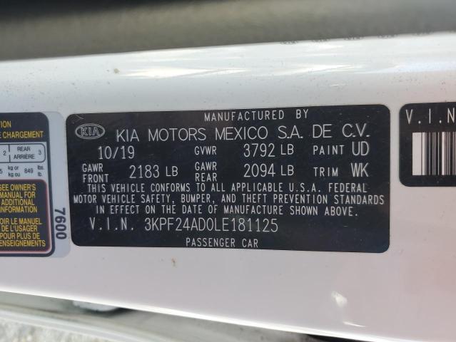 Photo 12 VIN: 3KPF24AD0LE181125 - KIA FORTE FE 