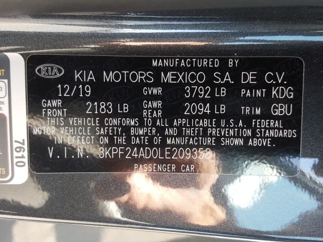 Photo 9 VIN: 3KPF24AD0LE209358 - KIA FORTE FE 