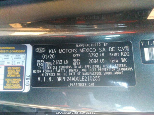 Photo 8 VIN: 3KPF24AD0LE210235 - KIA FORTE 