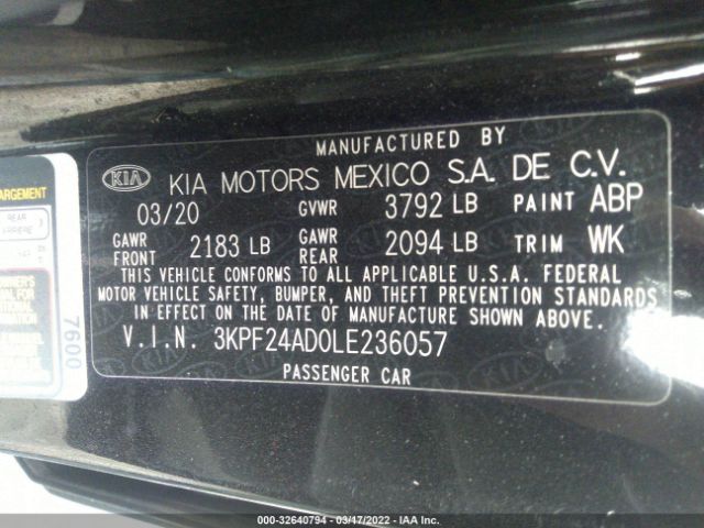 Photo 8 VIN: 3KPF24AD0LE236057 - KIA FORTE 