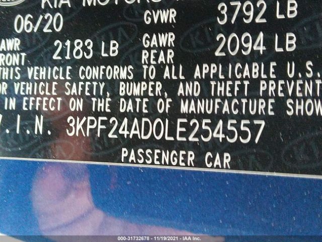 Photo 8 VIN: 3KPF24AD0LE254557 - KIA FORTE 