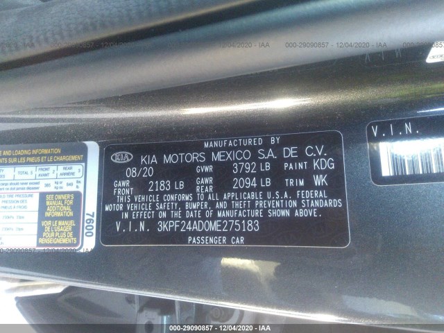 Photo 8 VIN: 3KPF24AD0ME275183 - KIA FORTE 