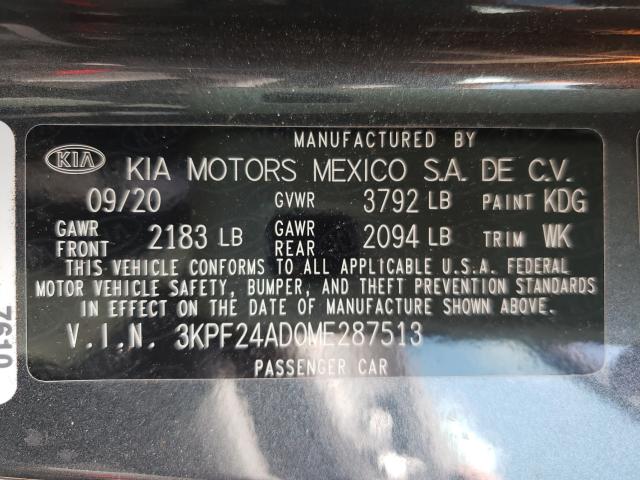 Photo 9 VIN: 3KPF24AD0ME287513 - KIA FORTE FE 