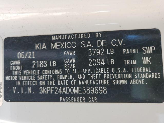 Photo 11 VIN: 3KPF24AD0ME389698 - KIA FORTE FE 