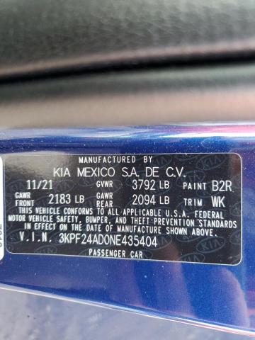 Photo 9 VIN: 3KPF24AD0NE435404 - KIA FORTE FE 