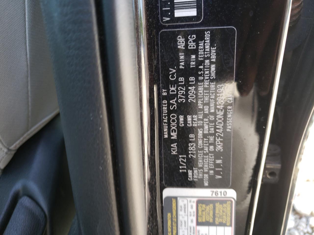 Photo 12 VIN: 3KPF24AD0NE439193 - KIA FORTE 