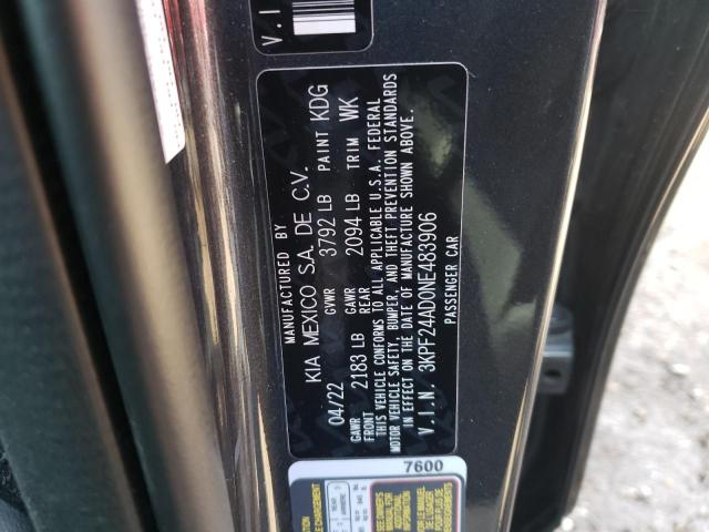 Photo 12 VIN: 3KPF24AD0NE483906 - KIA FORTE FE 