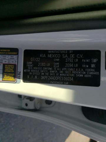 Photo 11 VIN: 3KPF24AD0PE516034 - KIA FORTE LX 