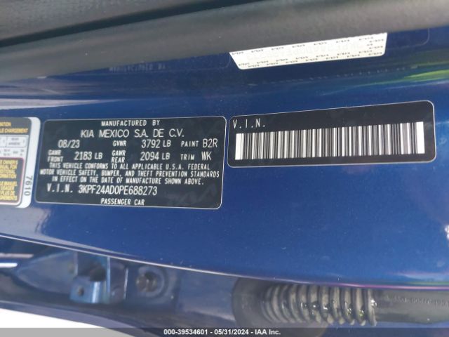 Photo 8 VIN: 3KPF24AD0PE688273 - KIA FORTE 