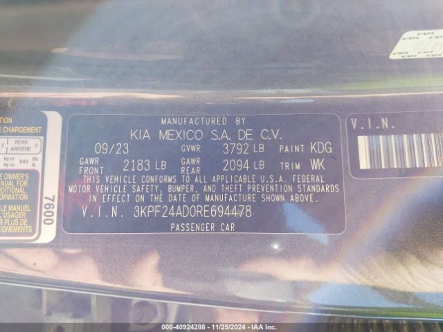 Photo 8 VIN: 3KPF24AD0RE694478 - KIA FORTE 