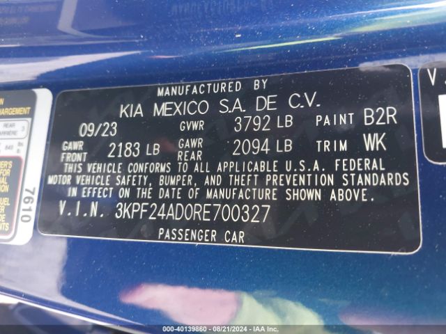 Photo 8 VIN: 3KPF24AD0RE700327 - KIA FORTE 